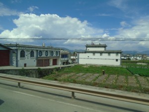 Farms in the heart of the city of Dali