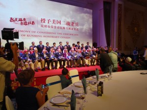 The Veterans Being Awarded Honorary Citizenship in Kunming
