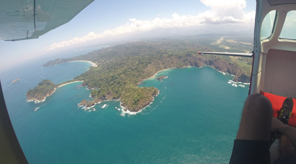 View of Manuel Antonio from low altitude.