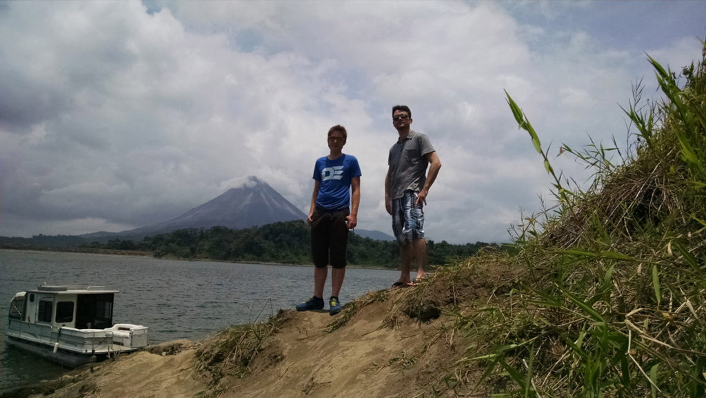 Ryan and I with the Arenal volcano behind us.