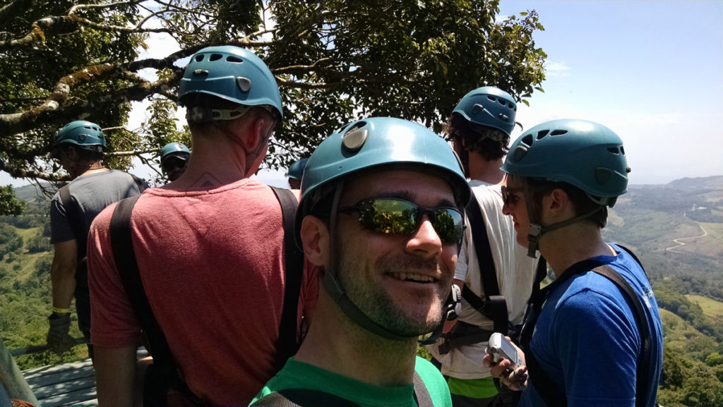Obligatory selfie while waiting my turn for the zip line.